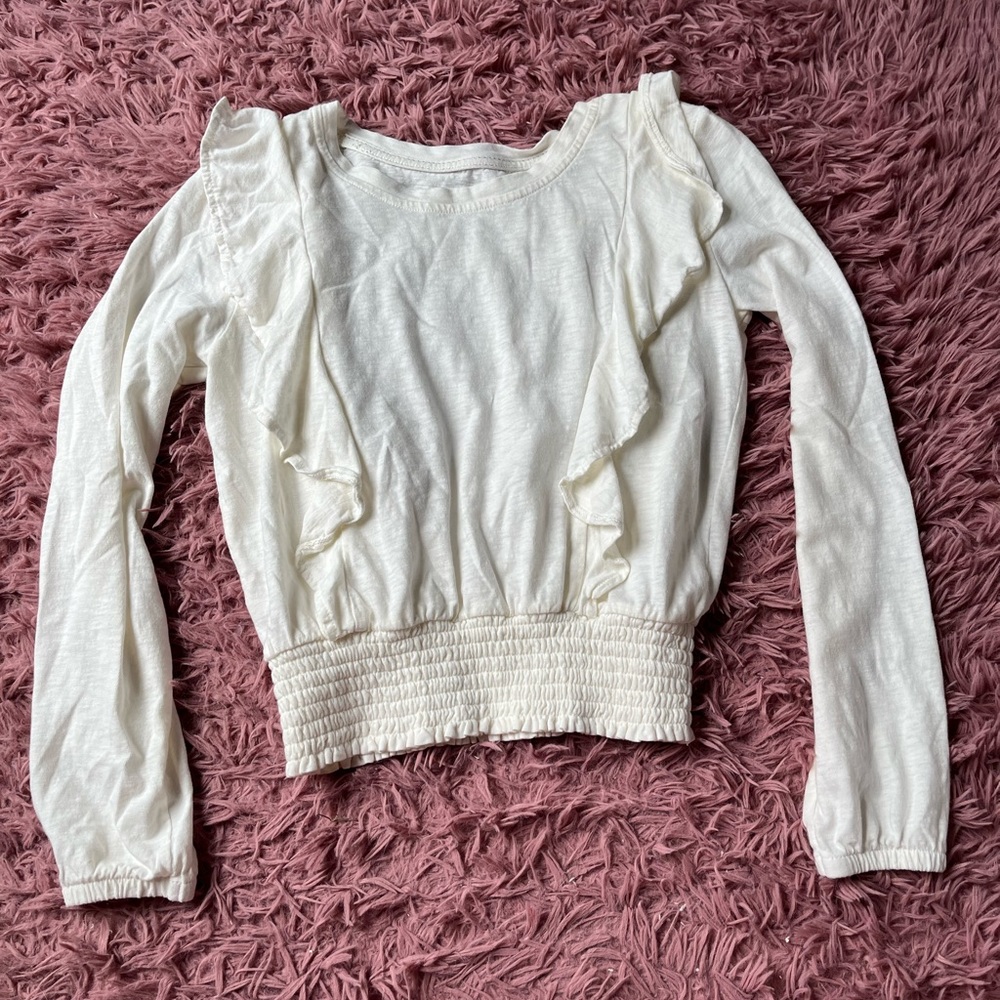long sleeve ruffled top